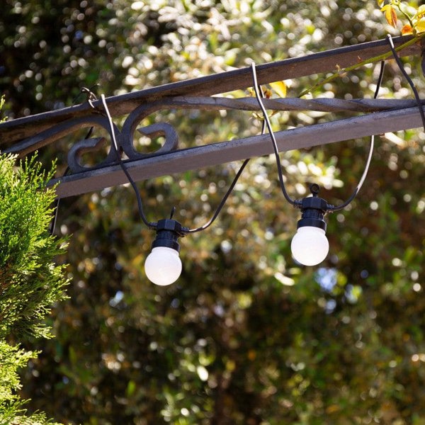 13M / 42FT 20 LED "Chalky White" Plug-in Inter-connectable Outdoor String Lights - Lighting Legends