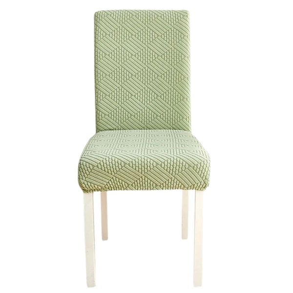 Anyseat Cypress Green Checkered Line Elastic Chair Cover for Dining Room