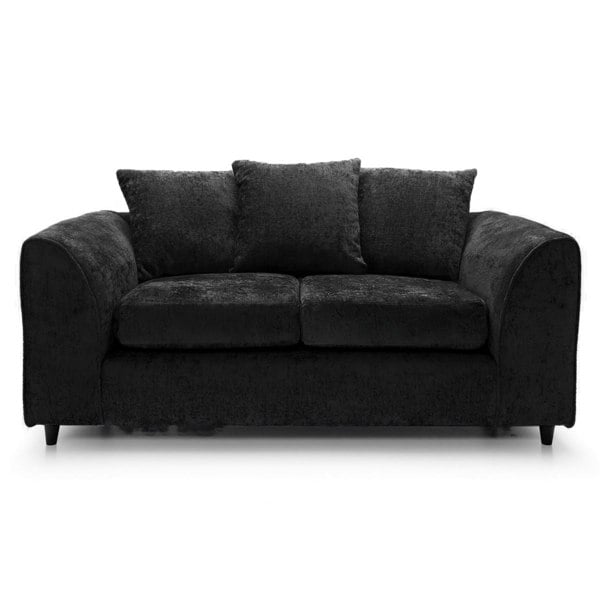 SQUAREBOXX Dylan Chenille 3+2 Seater Fabric Sofa in Black