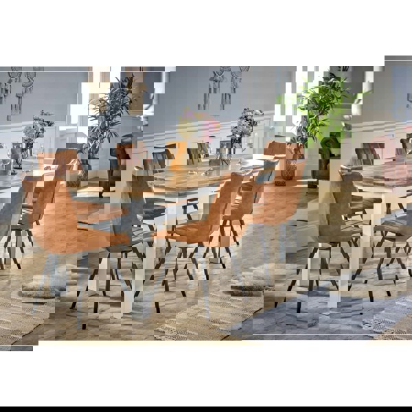 IH Design Milano Solid Mango Wood White Dining Table 170Cm