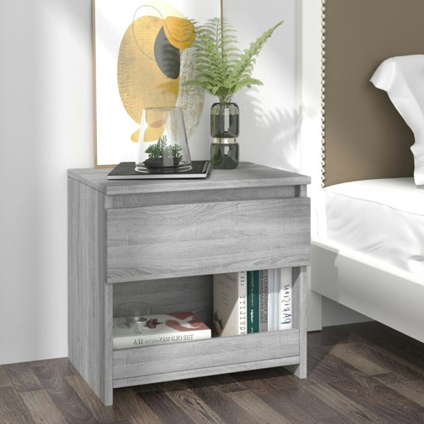 Berkfield Bedside Cabinet Grey Sonoma 40x30x39 cm Engineered Wood