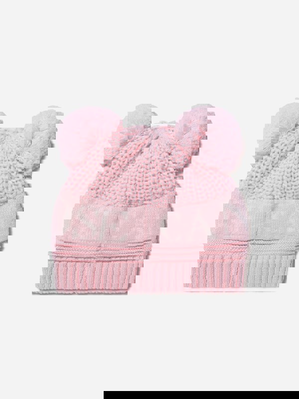 Canada Goose Baby Girls Double Pom Pom Hat in Pink