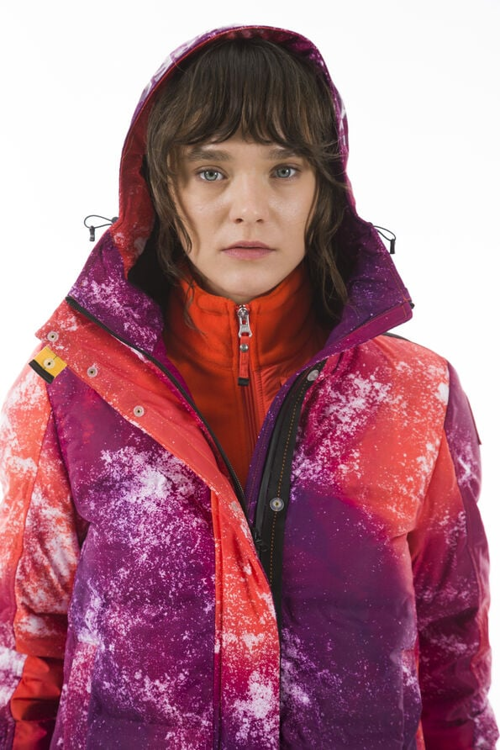 Parajumpers Berry Snow Print Down Jacket - Purple