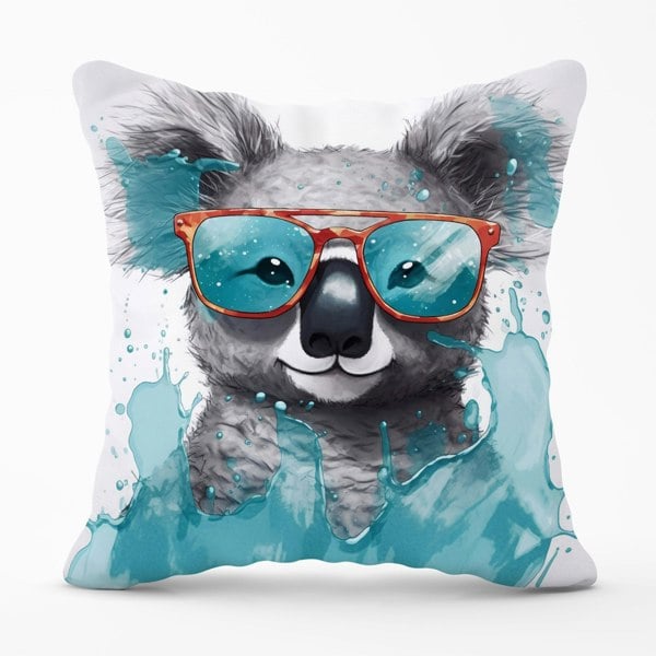 Warren Reed Splashart Koala In Glasses Cushions