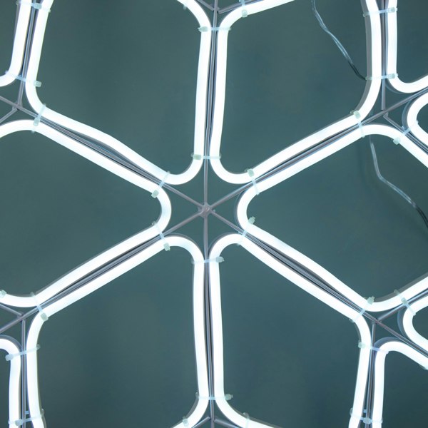 Samuel Alexander 59cm x 56cm Light up Neon Flex Christmas Snowflake with Blue & White LEDs