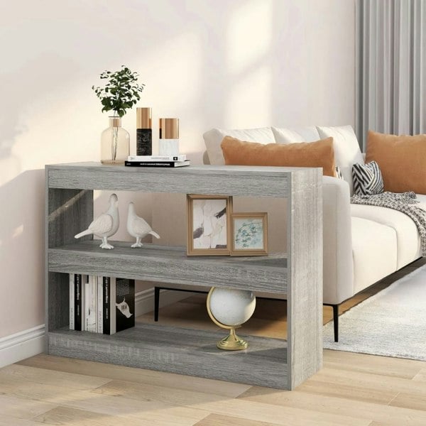 Berkfield Book Cabinet/Room Divider Grey Sonoma 100x30x72 cm