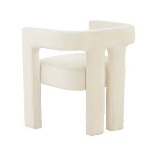 Furniture Edit Sloane Cream Velvet Dining Occasional Accent Chair