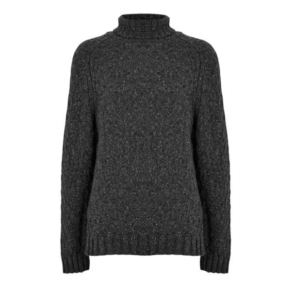 Hugo Unisex Adult Cable Knit Jumper - Medium Grey Marl - 