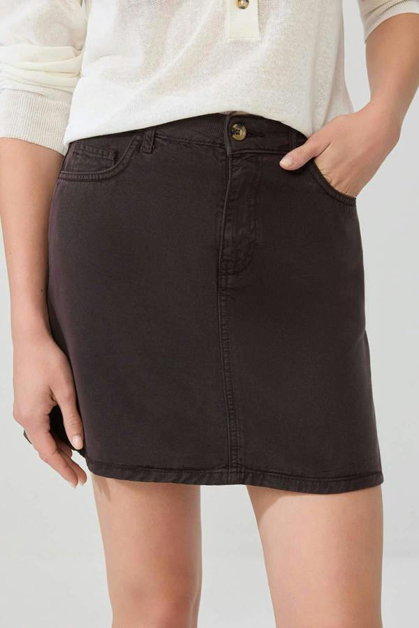 High Waist A-Line Mini Skirt