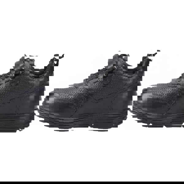 Hush Puppies Alfie Bungee Snr Leather Boys's Black Shoes