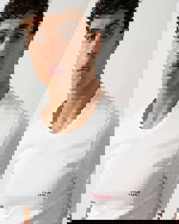 HUGO RN Triplet 3-Pack Mens T-Shirts - Open Miscellaneous 960 - CHO - Designer Mens Logo T-Shirts