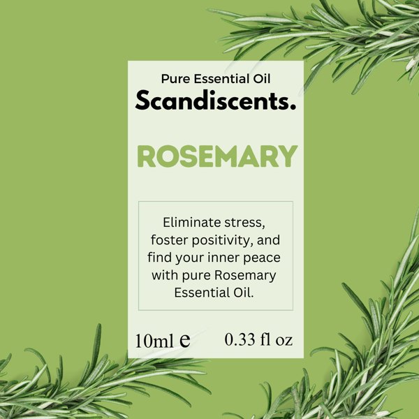 Rosemary Essential Oil - De-stress and Anti-Anxiety - Scandiscents, waterless diffuser, essential oils, fragrance oils