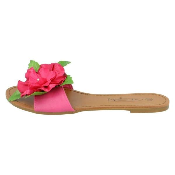 Spot On Ladies Spot On Flower Detail Sandals
