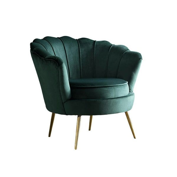 Shell Armchair, Velvet-Weilai Concept-Green-Weilai Concept
