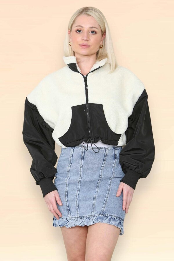 Elaina Fashion Women's Black Windbreaker Jacket 