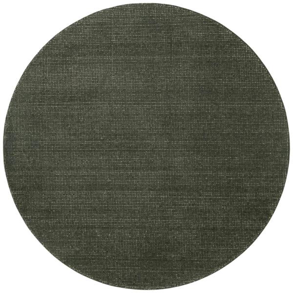 Round dark gray rug on a white background