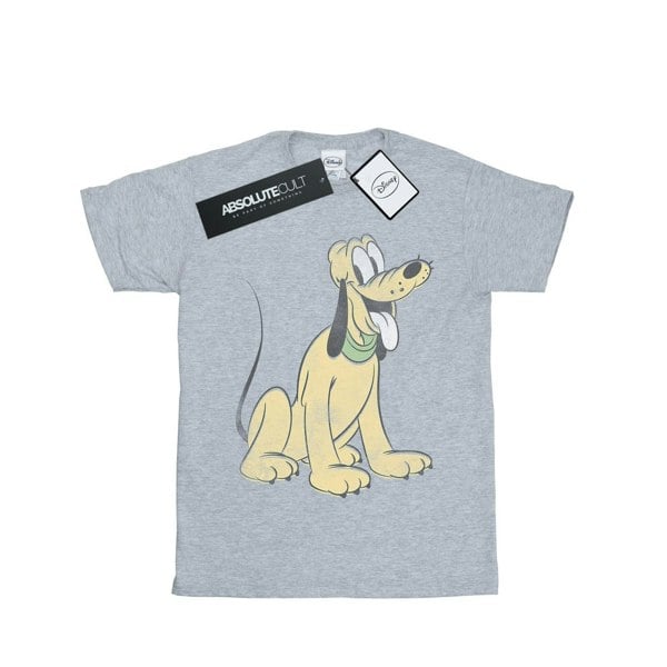 Disney Mens Pluto Sitting T-Shirt - Sports Grey