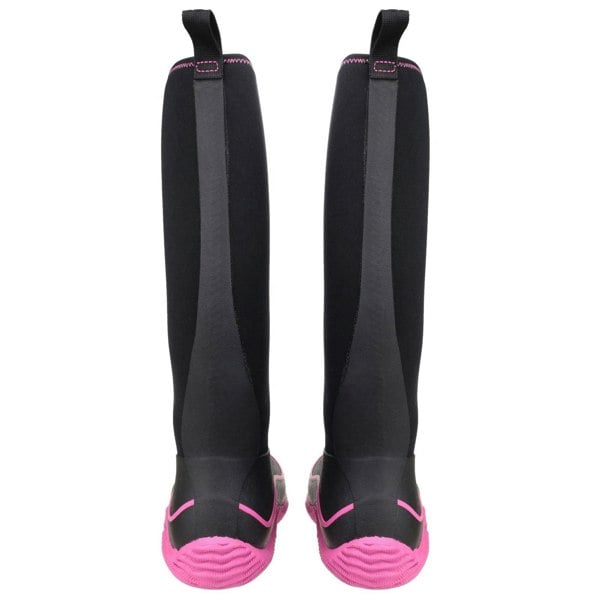 Muck Boots Hale Pull On Women's Wellington Boots in Black/Pink