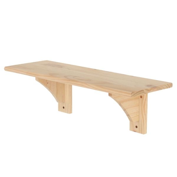 Core Products Complete Shelf Kit, Solid Pine Unfinished Board & 2 Brackets