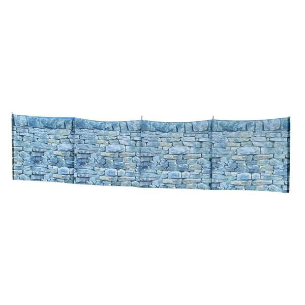 Stone Wall Folding Wooden Windbreaks 5 Pole