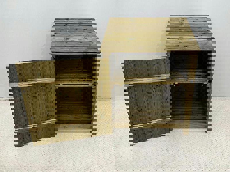 Arbor Garden Solutions Wooden Premium Tongue/Groove Log Store with Door and Shelf (W-99cm, H-126cm or H-180cm, D-88cm)