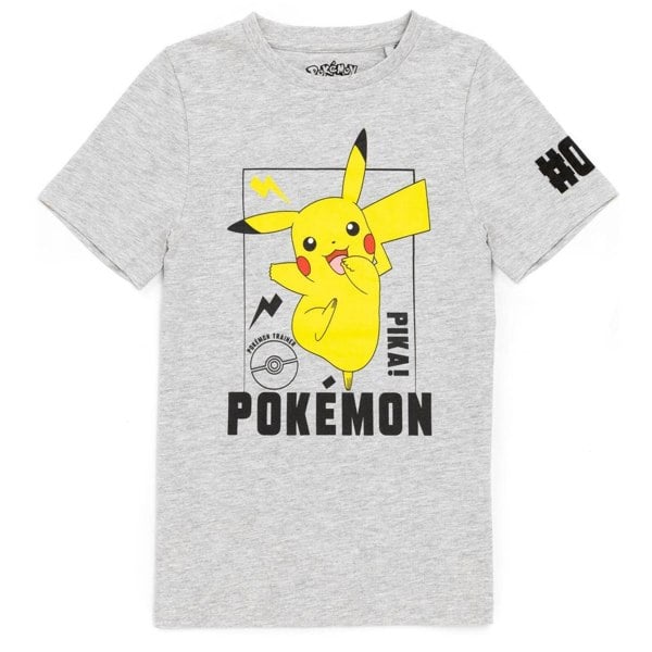 Pokemon Childrens/Kids Pikachu T-Shirt - Grey