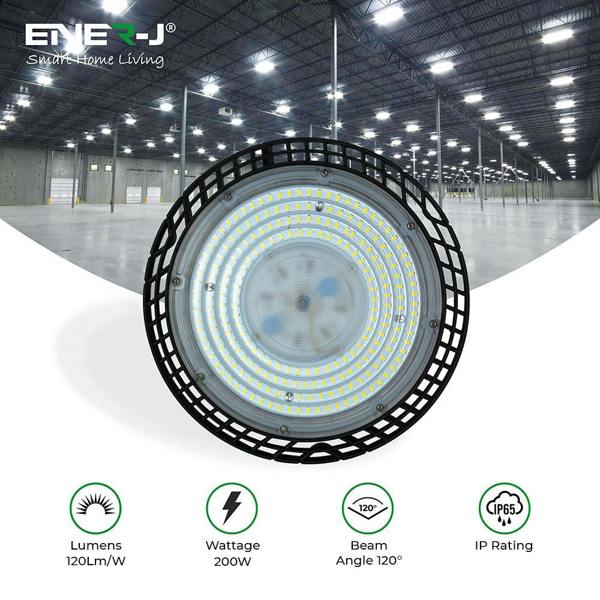 ENER-J 200W ECO UFO Highbay, 20000 Lumens, 4000K