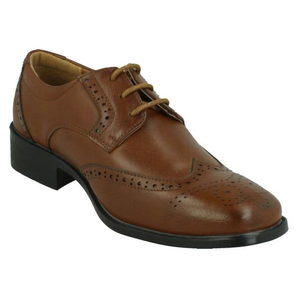 Spot On Boys Spot On Low Heel Lace Up Brogue School Shoes N1156