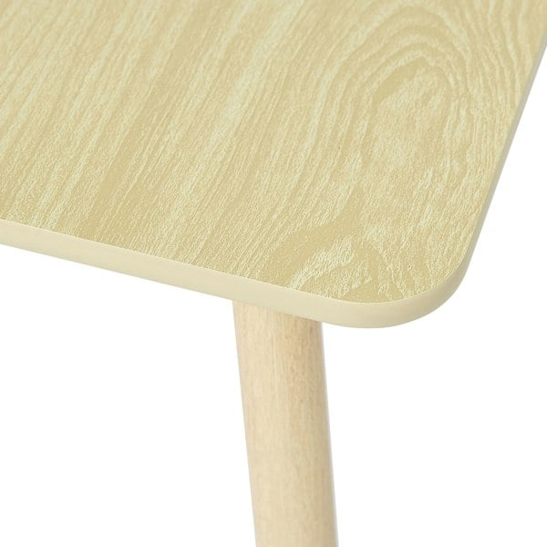 Liberty House Toys Kids Natural Wood Table and Two Chairs Set