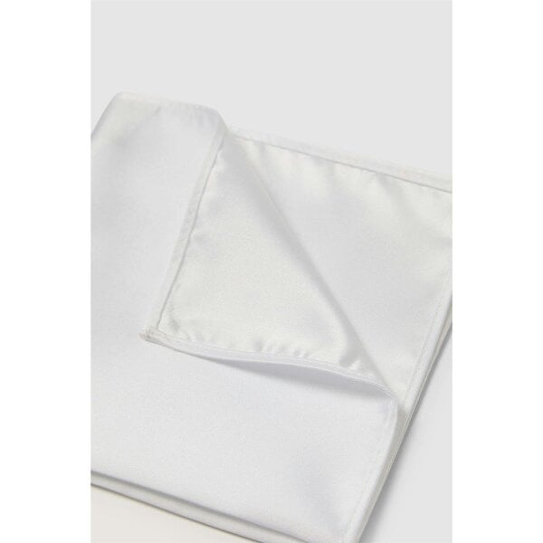 Limehaus Plain White Pocket Square