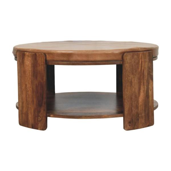 Artisan Furniture Solid Wood Savoy Leather Coffee Table