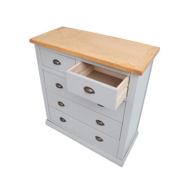 Cabinet Bits Loreo 5 Drawer Chest of Drawers Brass Cup Handle