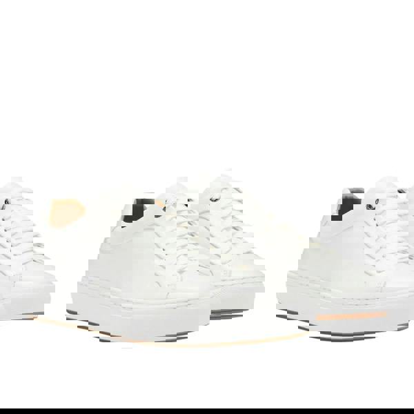 Boss Mens Mirage Leather Tennis Trainers - White - 