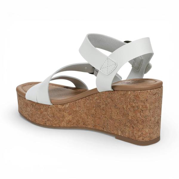 Blowfish Malibu Ali - Women's White Wedge Strappy Espadrille Heel Sandals
