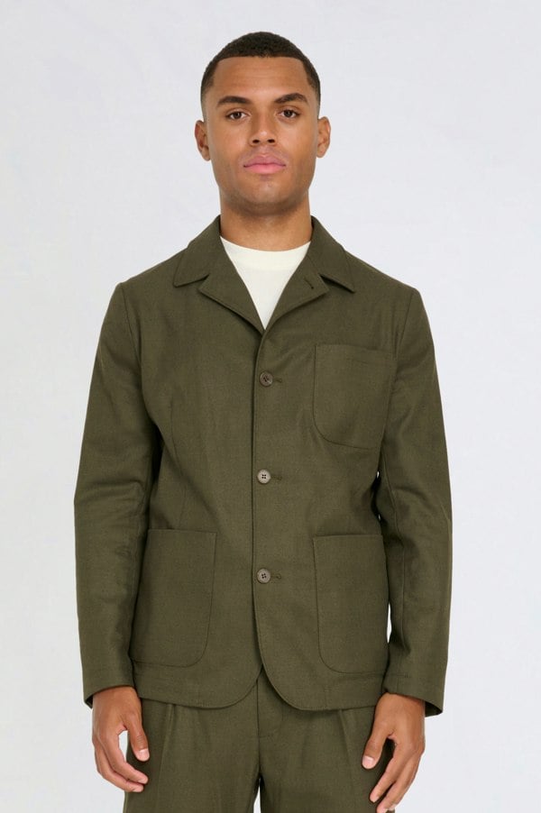 Harry Brown London Arthur Flannel Jacket - Khaki