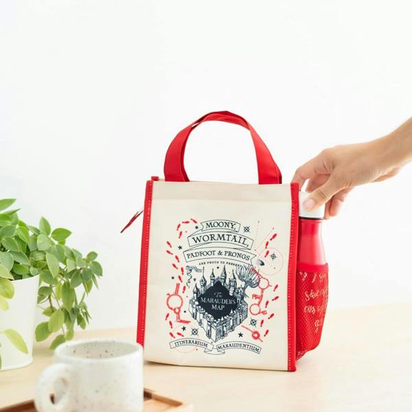 Grupo Eric Marauders Map Harry Potter Lunch Bag Red and Beige