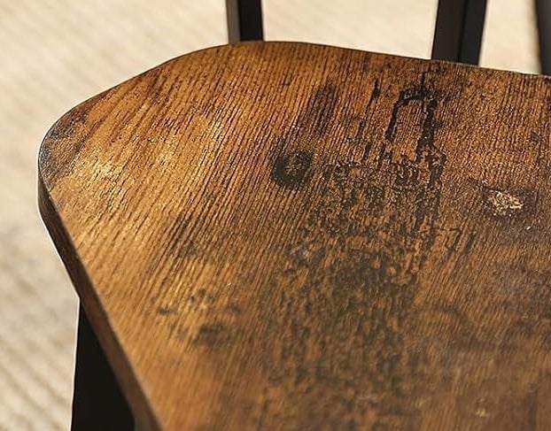 Modcraft Set of 3 Rustic Brown Nesting Coffee Tables with Steel Frames - Industrial Style
