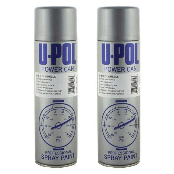 U-POL 2X Upol Power Can Steel Wheels Spray Paint 500ml