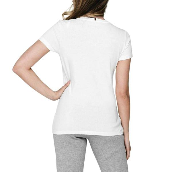Tommy Hilfiger Womens/Ladies Embroidered Logo Cotton T-Shirt - White - 