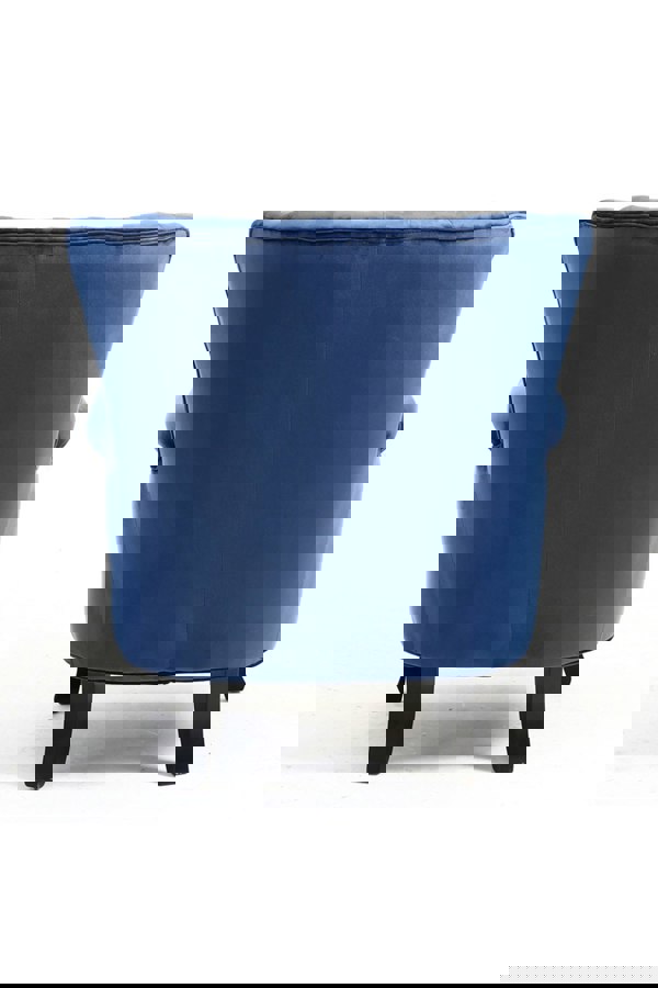 Living and Home Vintage Velvet Wing Back Armchair with Studs