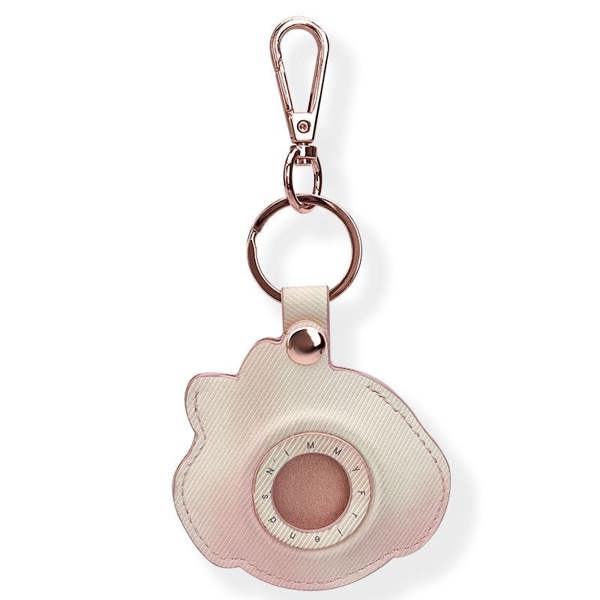 Nimmy Friends Nimmy Big Eye Cute Pet Bischon Fraise Dog Face Airtag Keychain Pink - N-XDY-YSK-02-A