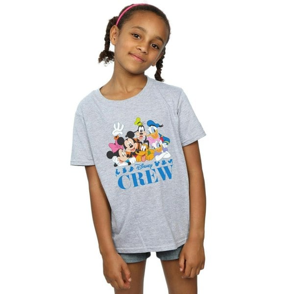 Disney Girls Mickey Mouse Disney Friends Cotton T-Shirt - Sports Grey