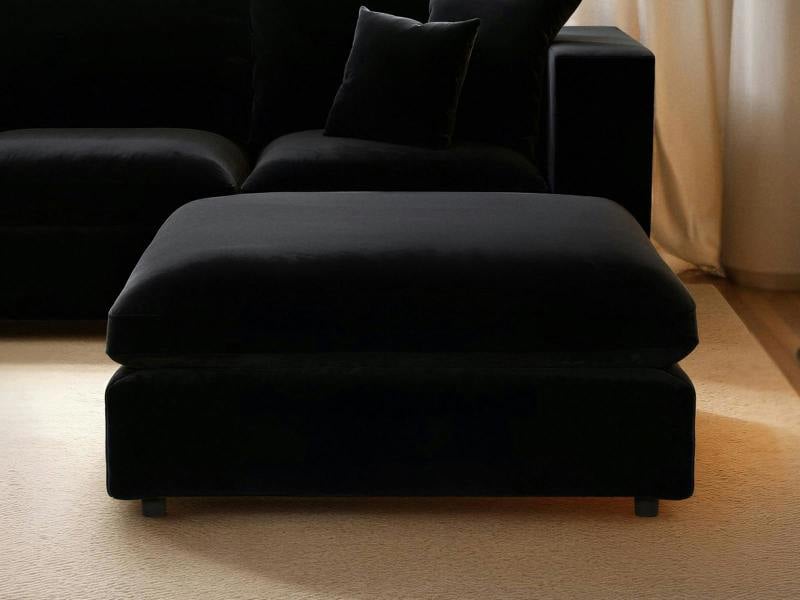 SOLACE+CO Asher 3 Seater Sofa with Footstool