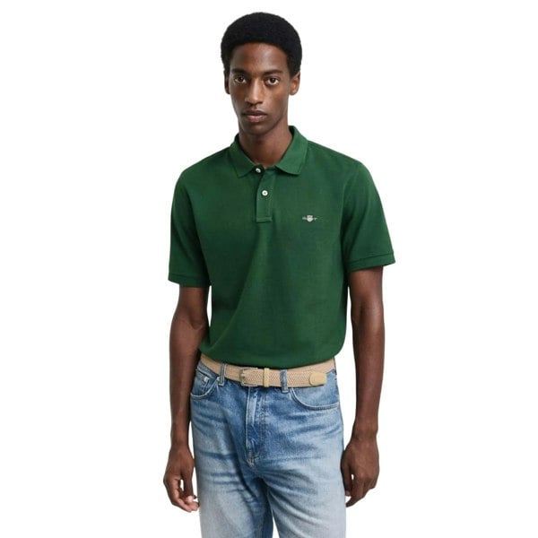 Gant Mens Shield Polo Shirt - Green