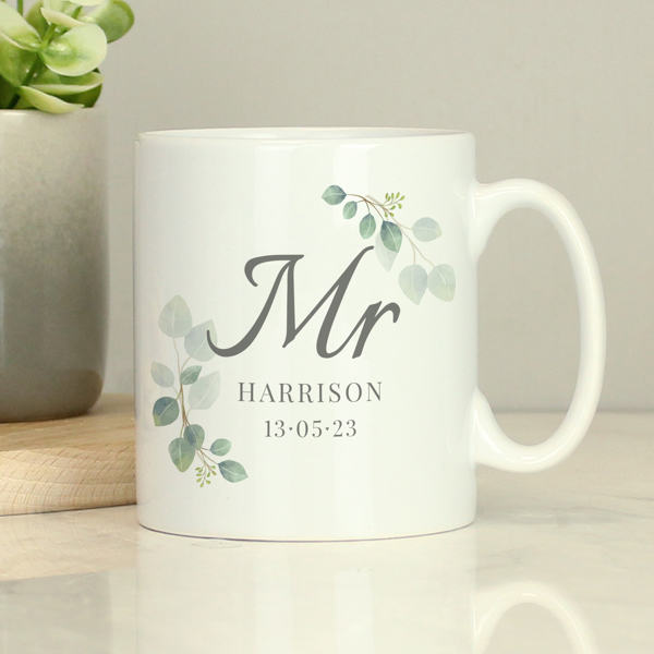 Personalised Memento Company Personalised Botanical Mr Mug
