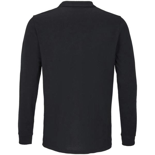 SOLS Unisex Adult Planet Piqué Long-Sleeved Polo Shirt - Black