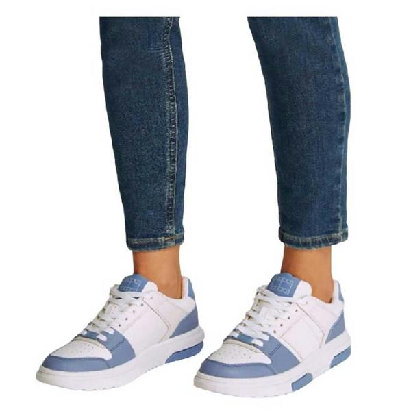 Tommy Jeans Womens/Ladies Brooklyn Colour Block Leather Trainers - Clearwater Blue - 