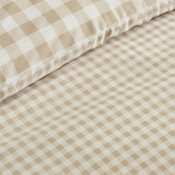 Bamford Gingham Check Natural Duvet Cover Set