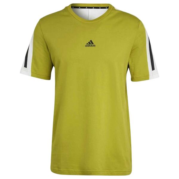 Adidas Mens Future Icons 3 Stripes T-Shirt - Green - 