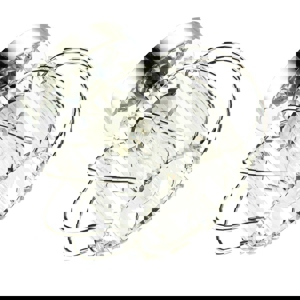 Modern Polished Chrome Ceiling Light Fitting with Clear Crystal Glass Image 5